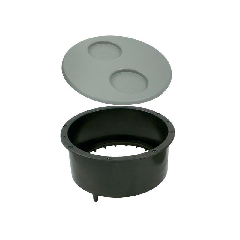 Filter Niche & Lid -Waterway Pressure Filter Niche w/ 2-Cup Lid - Gray (#5001027)