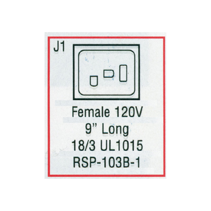 Cord - Male Large J/J for Blower (#RSP103B1)