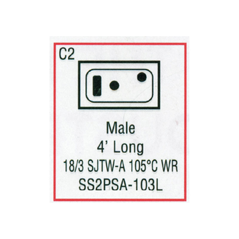 Cord - Male Mini J/J 3-wire for Light (#SS2PSA103L)