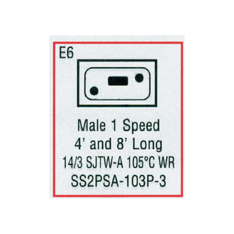 Cord - Male Mini J/J 3-wire for Pump 2 (#SS2PSA103P3) 