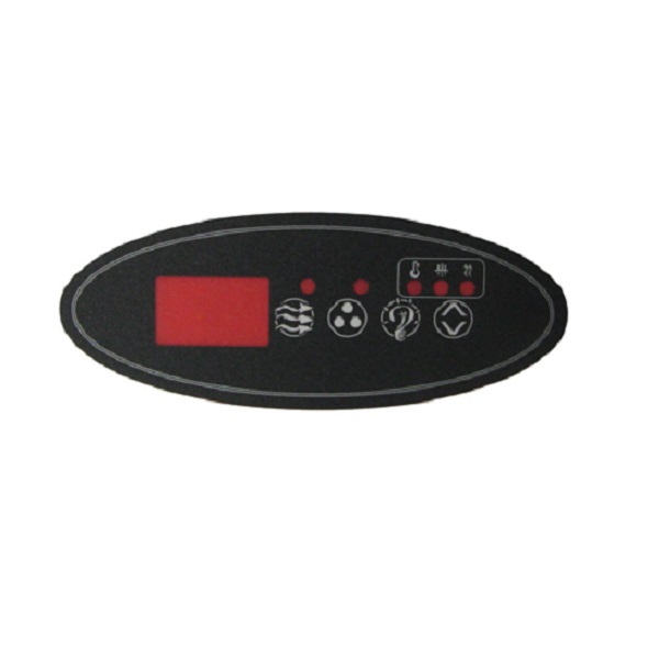 Topside Overlay - Hydro Quip ECO2 4-button Digital Oval (#6108A)